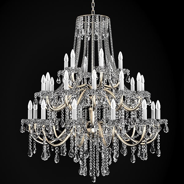  chandelier  classic crystal 3d  model 